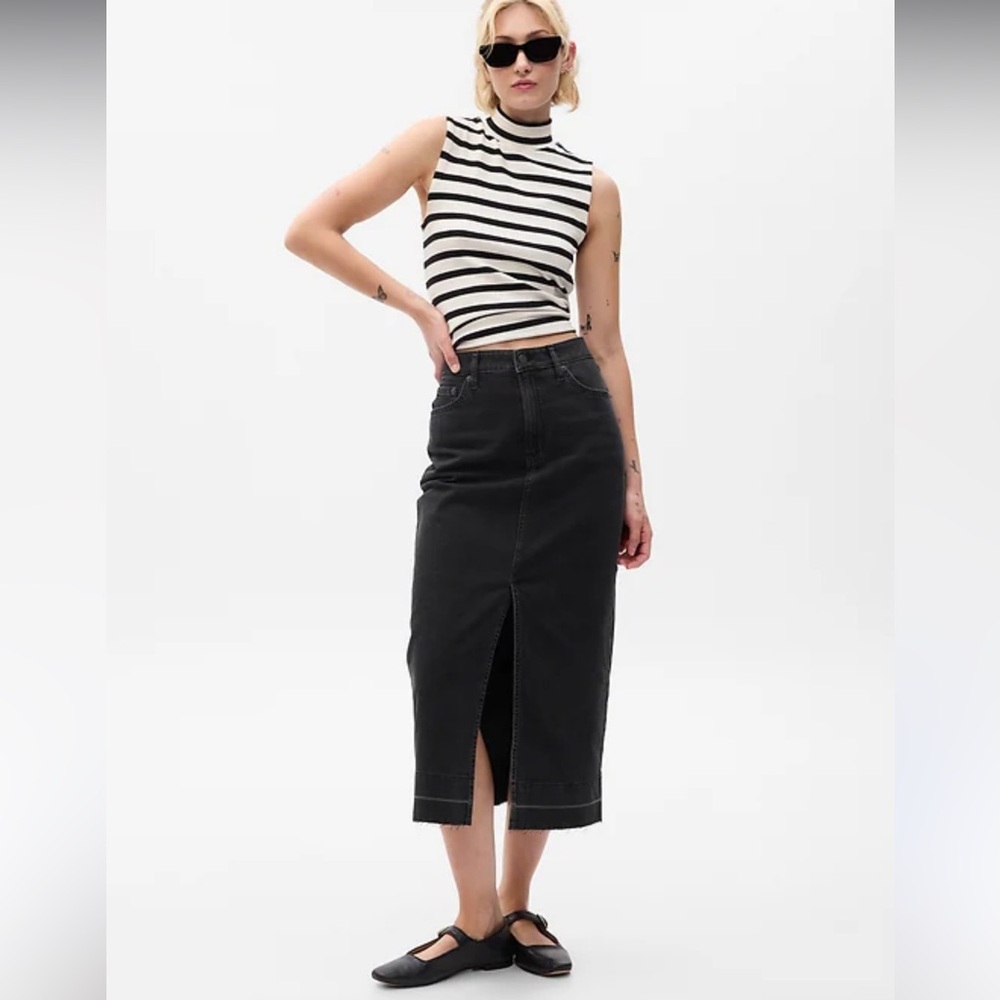 GAP denim midi pencil skirt